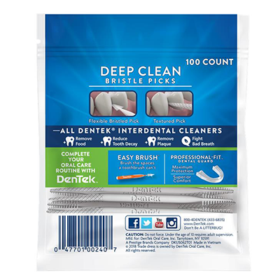 Dentek Deep Clean Bristle Picks back