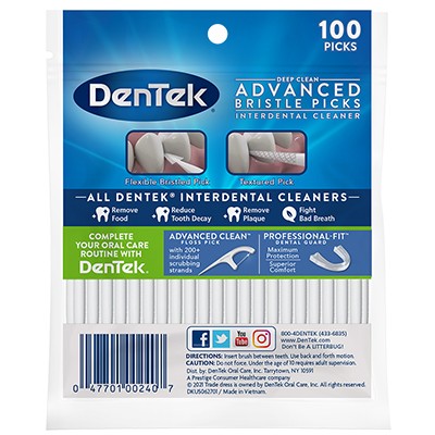 Advanced Clean Bristle Picks 100ct back