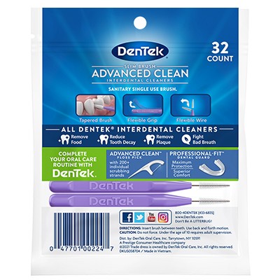 Advanced Clean Slim Brush 32ct back