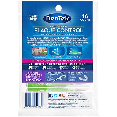 Plaque Control Easy Brush 16ct Back