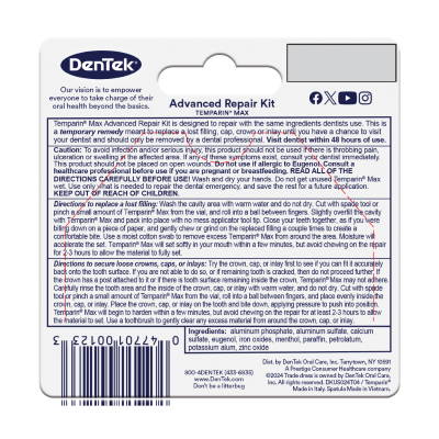 Dentek Temparin Max Advanced Repair Kit