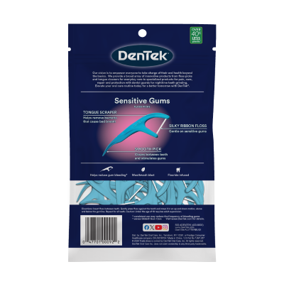 Dentek Comfort Clean Sensitive Gums Floss Picks 90ct