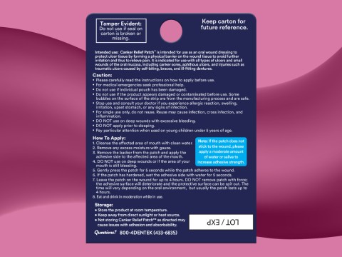 DenTek® Canker Sore Relief Patch BOP