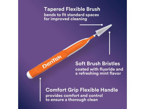 flexible brush, soft bristles, comfort grip
