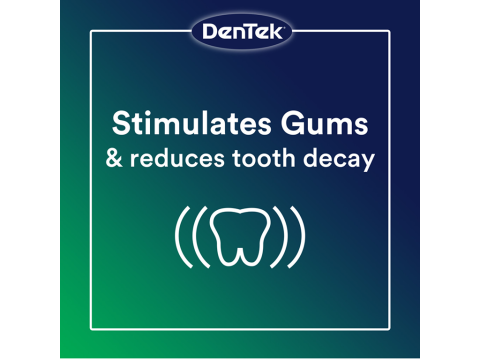 stimulates gums and reduces tooth decay