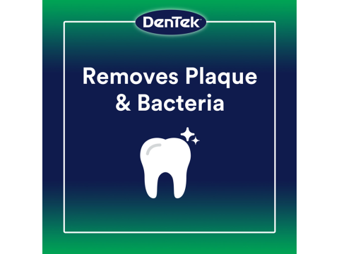 removes plaque and bacteria